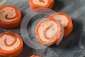 Homemade Smoked Salmon PInwheels