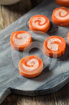 Homemade Smoked Salmon PInwheels