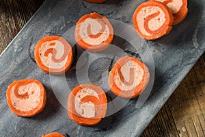 Homemade Smoked Salmon PInwheels