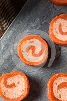 Homemade Smoked Salmon PInwheels