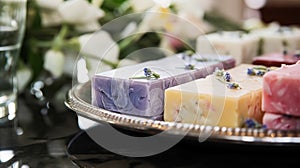 Homemade soap with floral scent