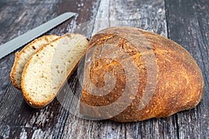 Homemade sourdough bread food photography