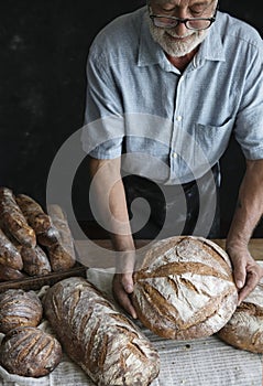 Homemade sourdough bread food photography recipe idea