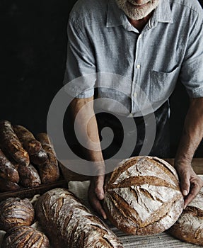 Homemade sourdough bread food photography recipe idea