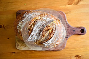 Homemade sourdough bread food photography recipe idea