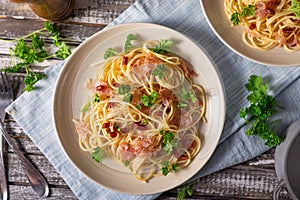 Homemade Spaghetti Algio e Olio