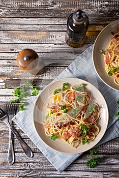 Homemade Spaghetti Algio e Olio