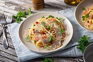 Homemade Spaghetti Algio e Olio