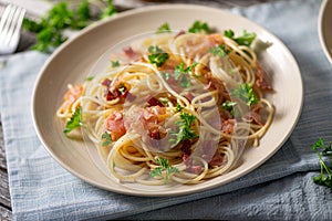 Homemade Spaghetti Algio e Olio