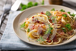 Homemade Spaghetti Algio e Olio