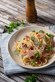 Homemade Spaghetti Algio e Olio