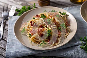 Homemade Spaghetti Algio e Olio