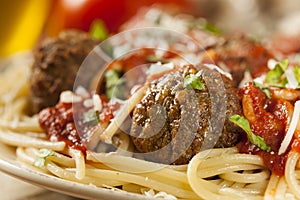 Homemade Spaghetti and Meatballs Pasta