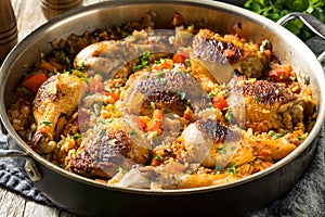 Homemade Spanish Arroz con Pollo