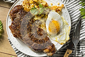 Homemade Steak and Eggs Breakfast