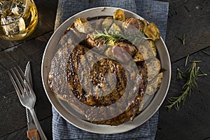 Homemade Steak Potatoes and Whiskey