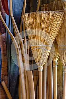 Homemade Straw Brooms