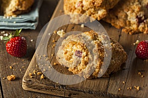 Homemade Strawberry Scones for Breakfast