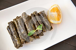 Homemade Stuffed Grape Leaves