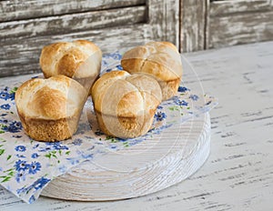 Homemade sweet brioches photo