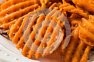 Homemade Sweet Potatoe Waffle Fries