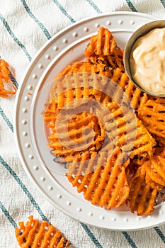 Homemade Sweet Potatoe Waffle Fries