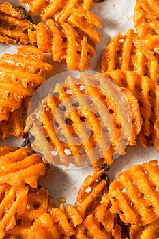 Homemade Sweet Potatoe Waffle Fries