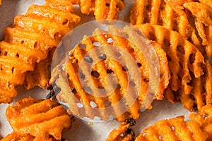 Homemade Sweet Potatoe Waffle Fries