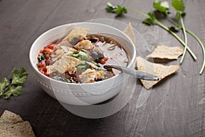 Homemade Taco Soup horizontal shot