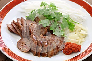 Homemade taiwanese pork sausage