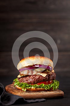 Homemade tasty beef burger