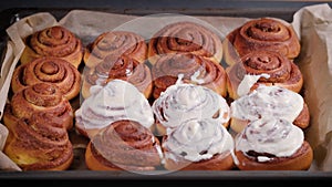 Homemade tasty cinnamon rolls bakery