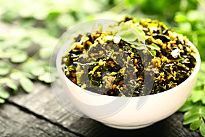 Homemade tasty  moringa leaves curry.