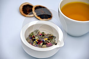 Homemade tea blend made from natural ingredients