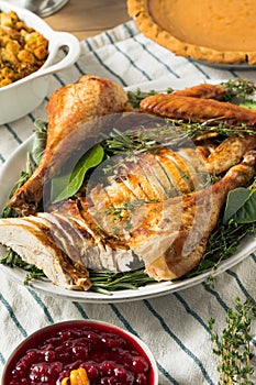 Homemade Thanksgiving Cut Up Turkey Platter