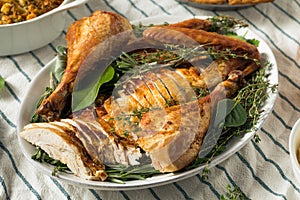 Homemade Thanksgiving Cut Up Turkey Platter