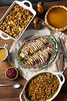 Homemade Thanksgiving Turkey Platter Dinner