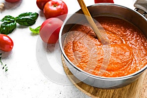 Homemade tomato sauce or soup