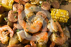 Homemade Traditional Cajun Shrimp Boil