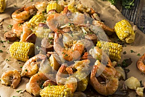 Homemade Traditional Cajun Shrimp Boil