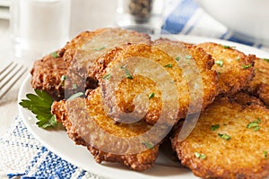 Homemade Traditional Potato Pancake Latke