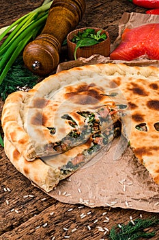 Homemade traditional tasty Ossetian pie