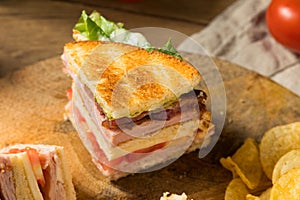 Homemade Turkey Club Sandwich