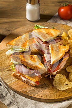 Homemade Turkey Club Sandwich