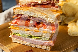 Homemade Turkey Club Sandwich