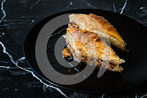 Homemade Turkish Dessert Organic Baklava with Honey