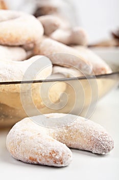 Homemade vanilla and almond cookies