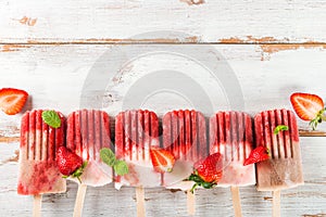 Homemade Vegan Strawberry Popsicle