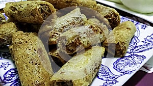 Homemade Vietnamese style deep fried spring rolls Chagio/Nam Ren photo