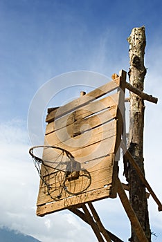 Homemade vintage backboard photo